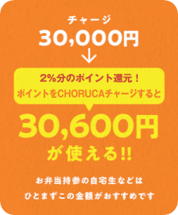 ライフスタイルに合わせて、チャージ金額をお選びいただけます。