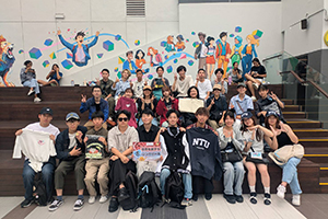 現地の大学生との交流